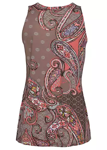 LASCANA Paisley Printed Sleeveless Top | Grattan