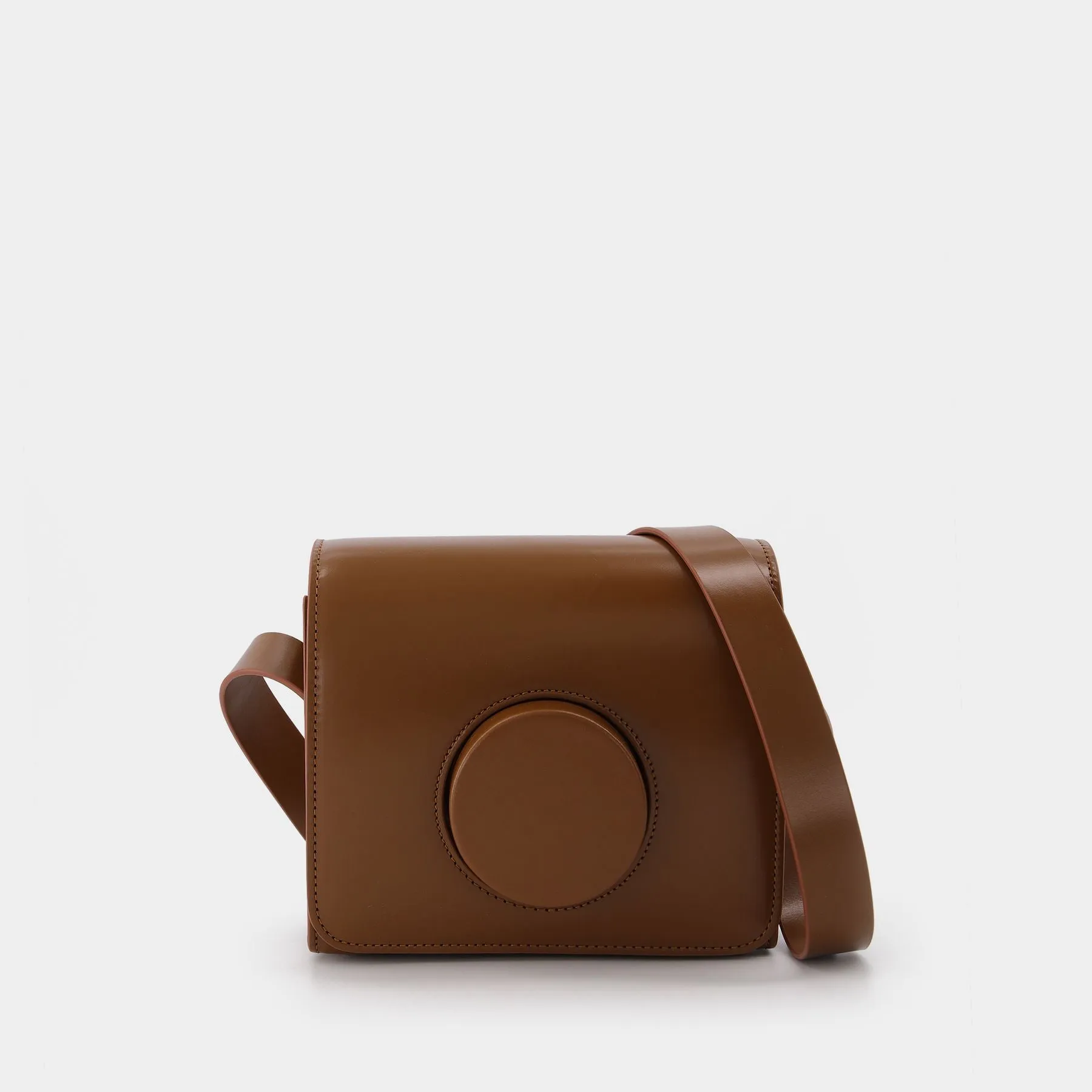 Lemaire  Sac Camera in Brown Leather