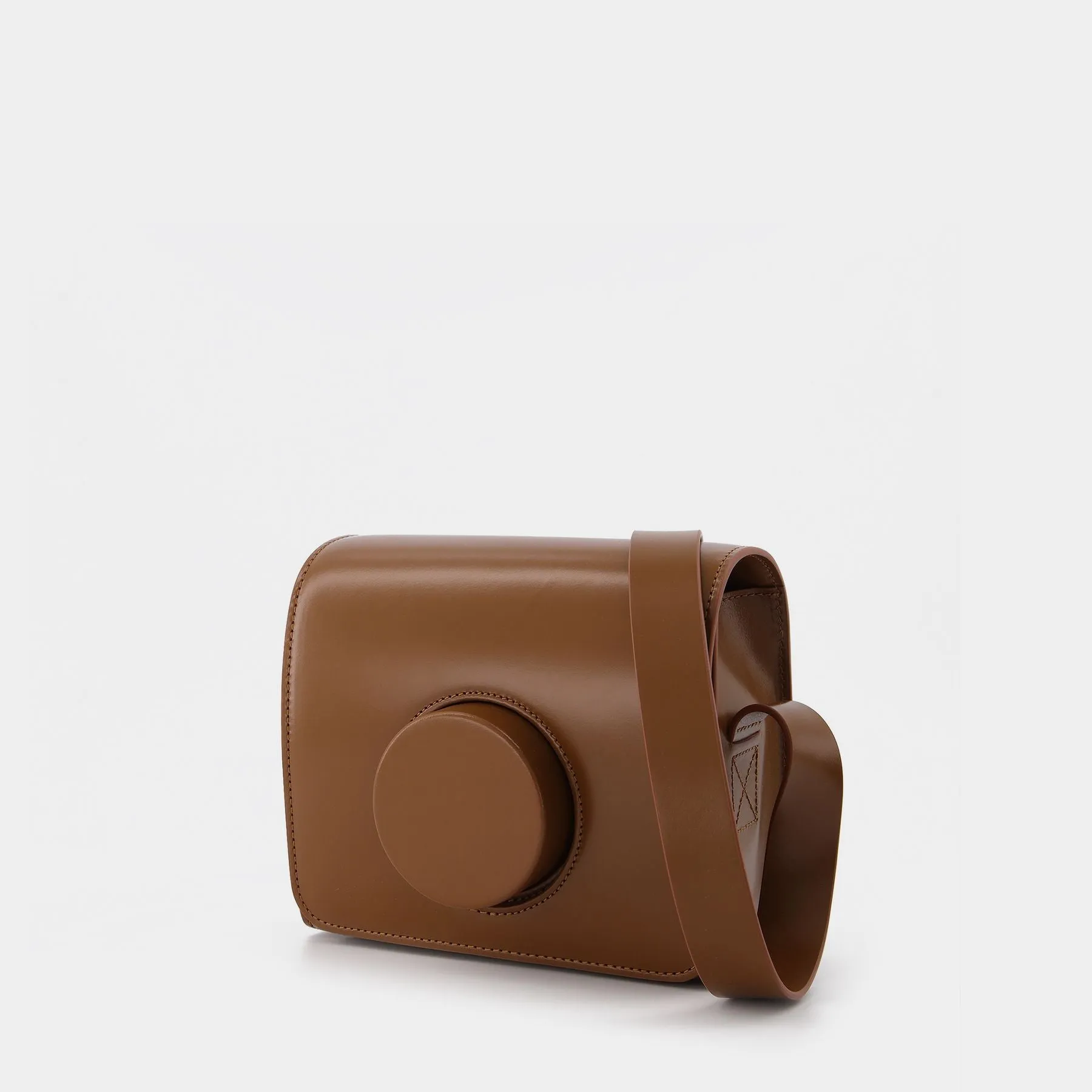 Lemaire  Sac Camera in Brown Leather