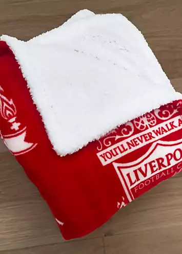 Liverpool FC YNWA Sherpa Back Fleece Blanket | Kaleidoscope