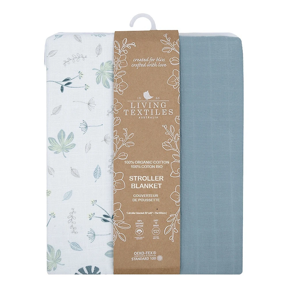 Living Textiles Banana Leaf Organic Muslin Blanket