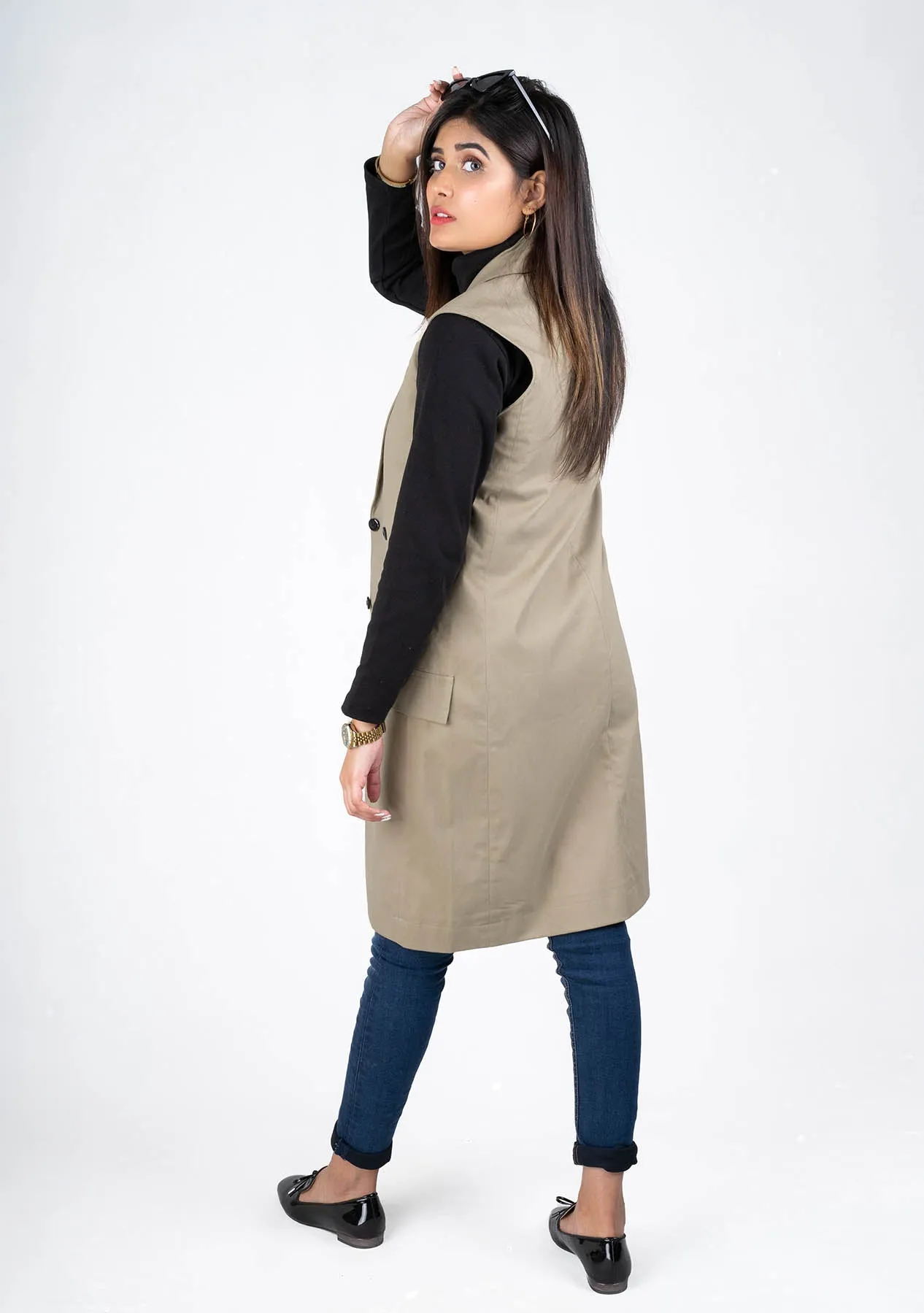 Long Vest - beige