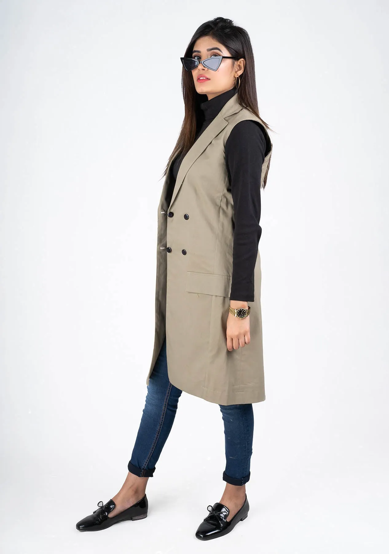 Long Vest - beige