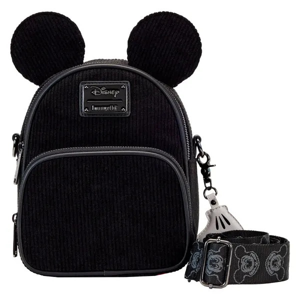 Loungefly x Disney - Disney 100 Mickey Mouse Corduroy Convertible Crossbody Bag