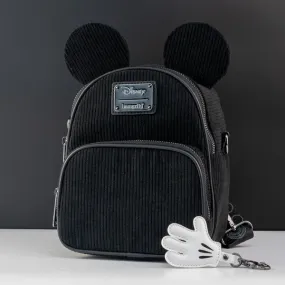 Loungefly x Disney - Disney 100 Mickey Mouse Corduroy Convertible Crossbody Bag