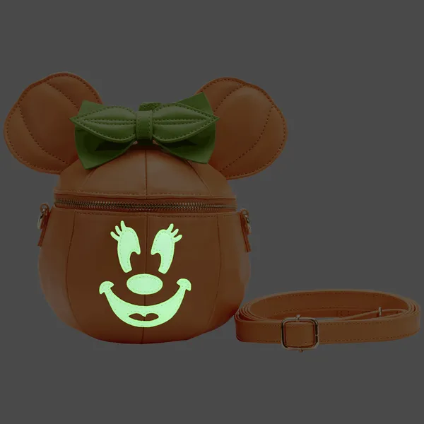 Loungefly x Disney Minnie Mouse Glow in the Dark Pumpkin Crossbody Bag