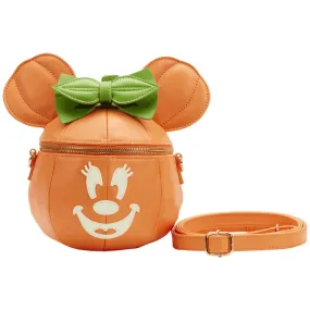 Loungefly x Disney Minnie Mouse Glow in the Dark Pumpkin Crossbody Bag