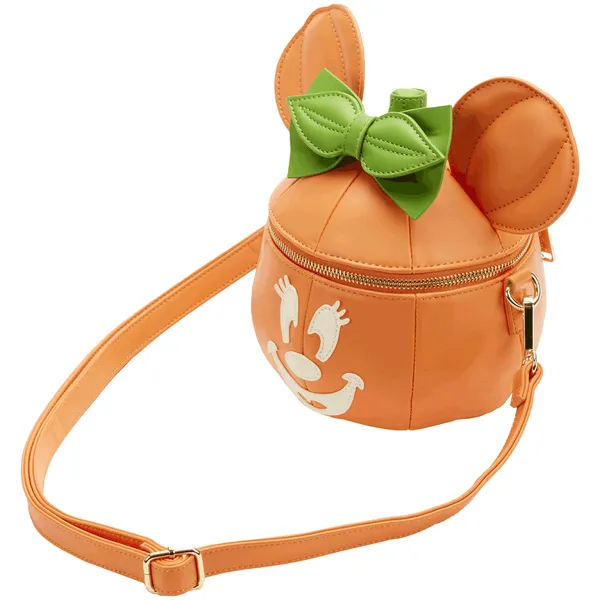 Loungefly x Disney Minnie Mouse Glow in the Dark Pumpkin Crossbody Bag