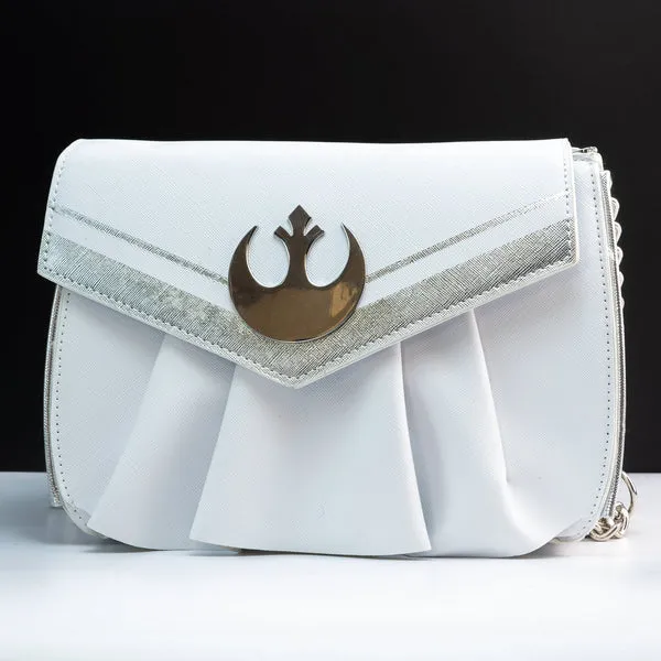 Loungefly x Star Wars Princess Leia White Cosplay Chain Strap Crossbody Bag