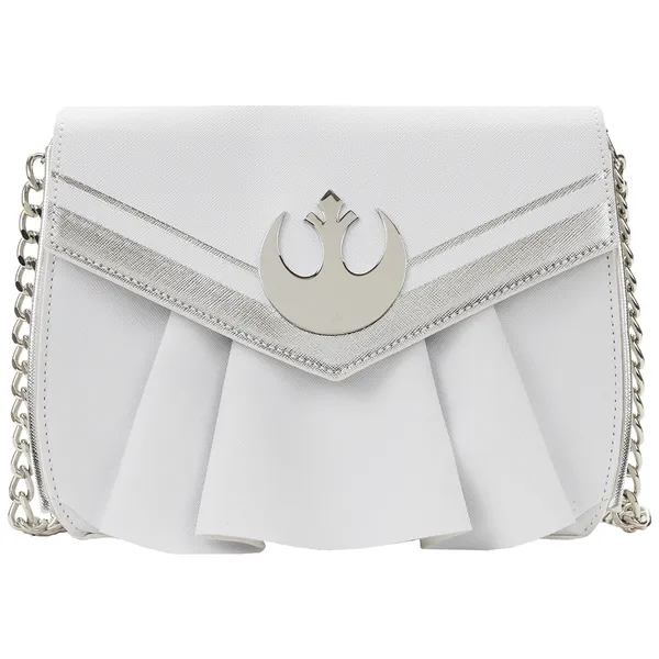 Loungefly x Star Wars Princess Leia White Cosplay Chain Strap Crossbody Bag