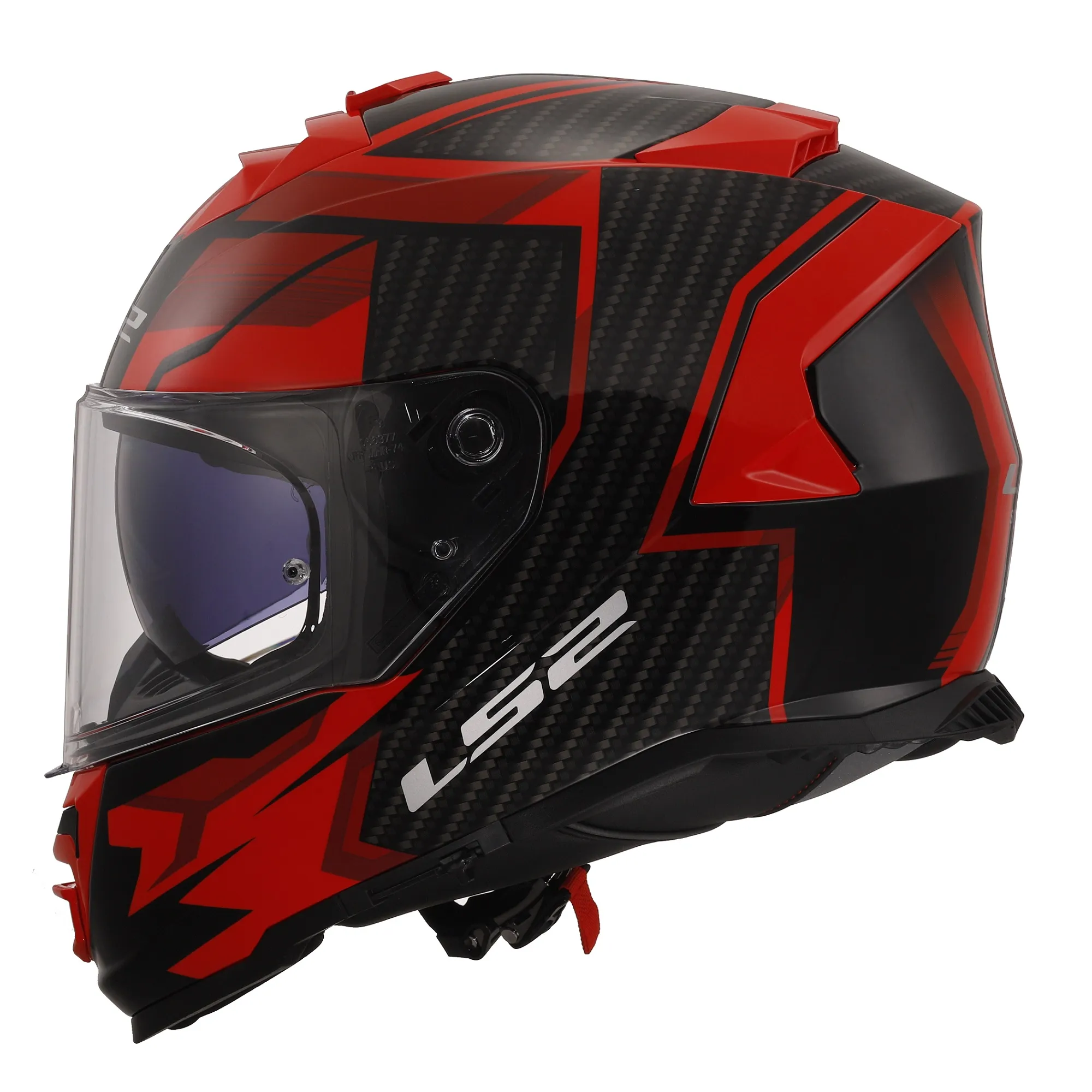 LS2 FF800 Storm II Tracker Helmet - Black/Red