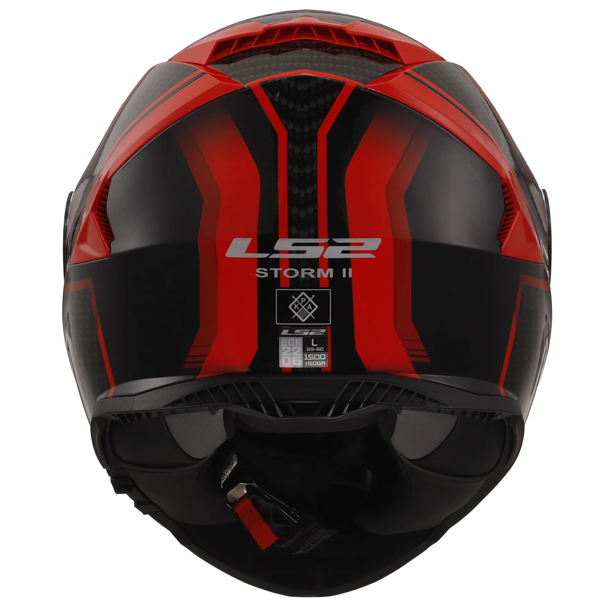 LS2 FF800 Storm II Tracker Helmet - Black/Red