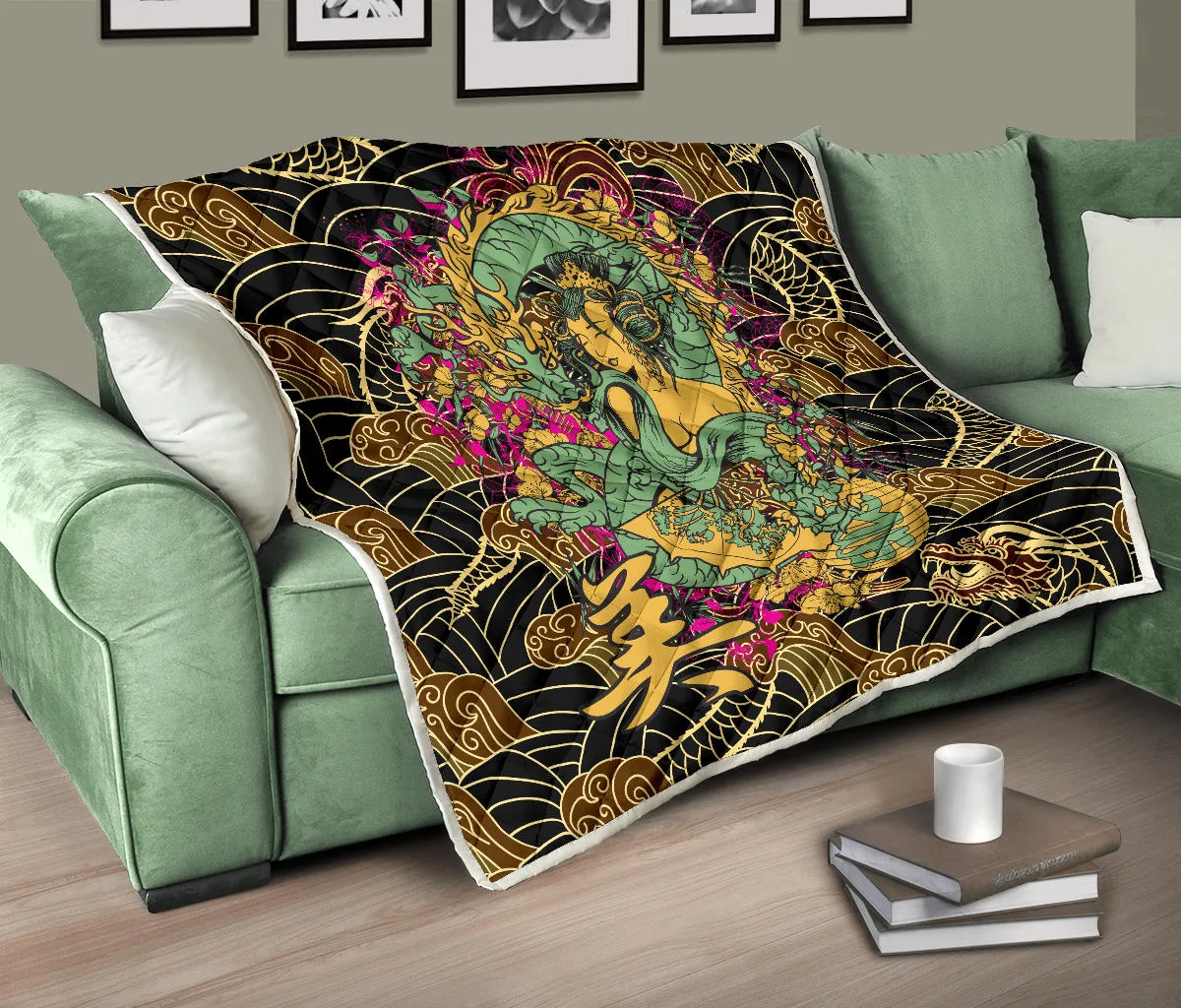 Lucky Dragon Lady Premium Quilt