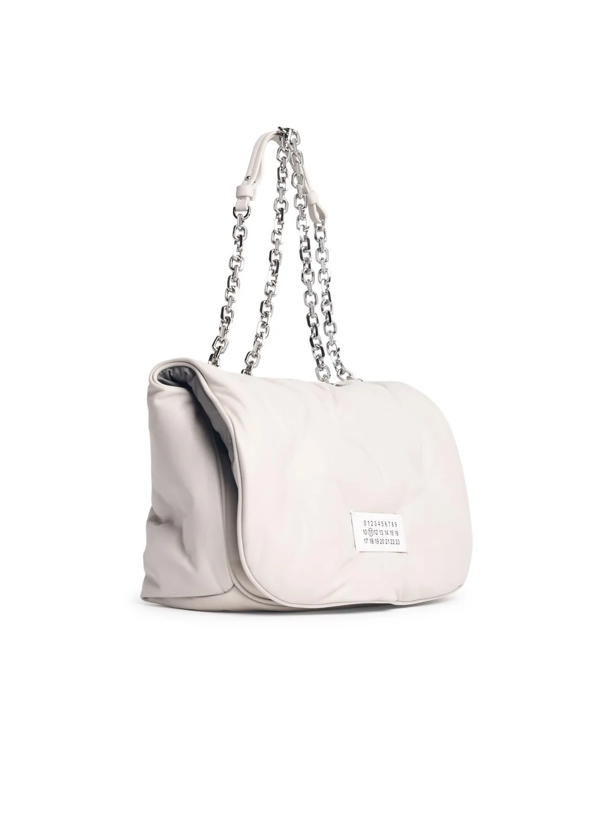 Maison Margiela    Maison Margiela 'Glam Slam' Cream Lear Crossbody Bag