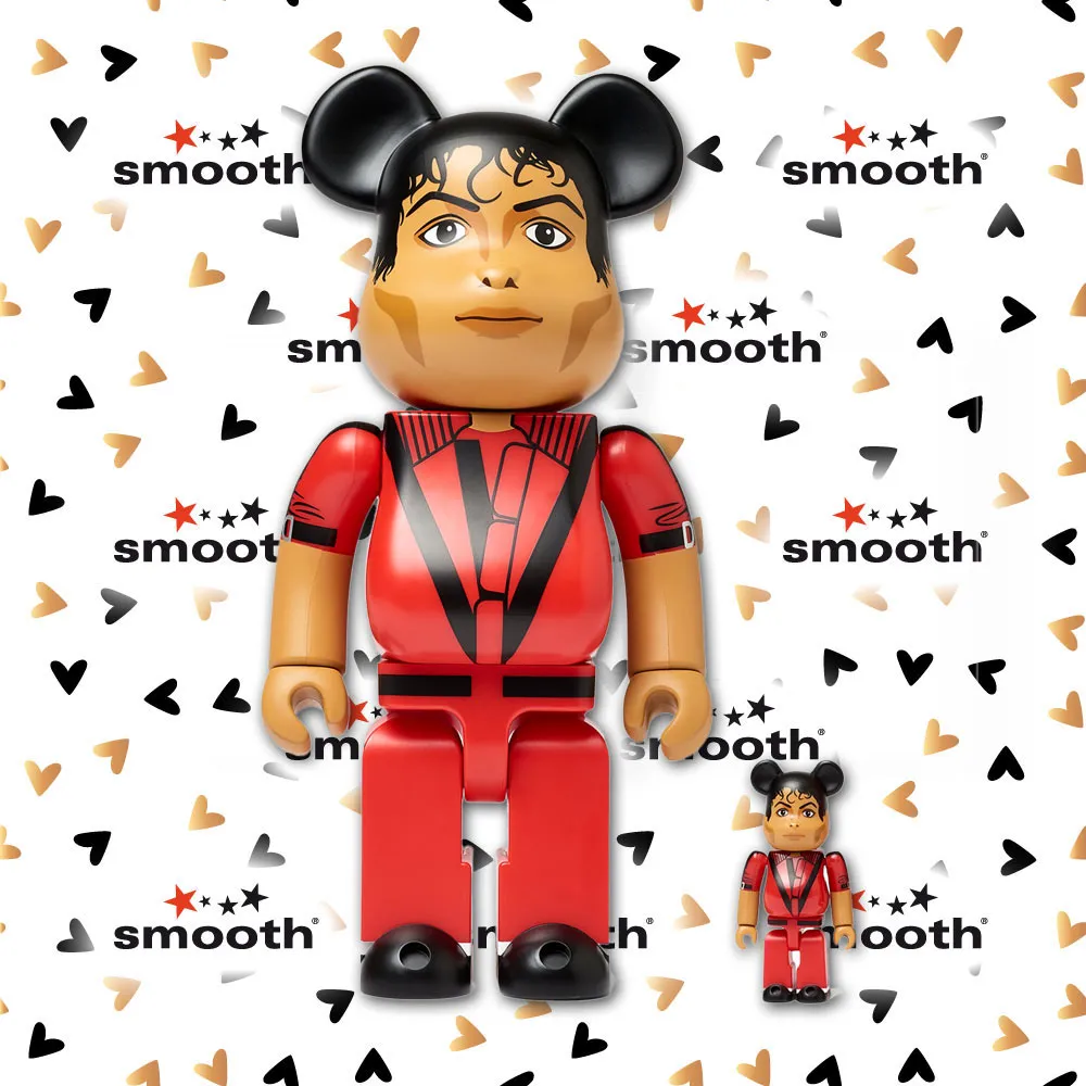 Medicom Toy Michael Jackson Thriller Red Jacket Bearbrick Set 100% 400% Limited Edition