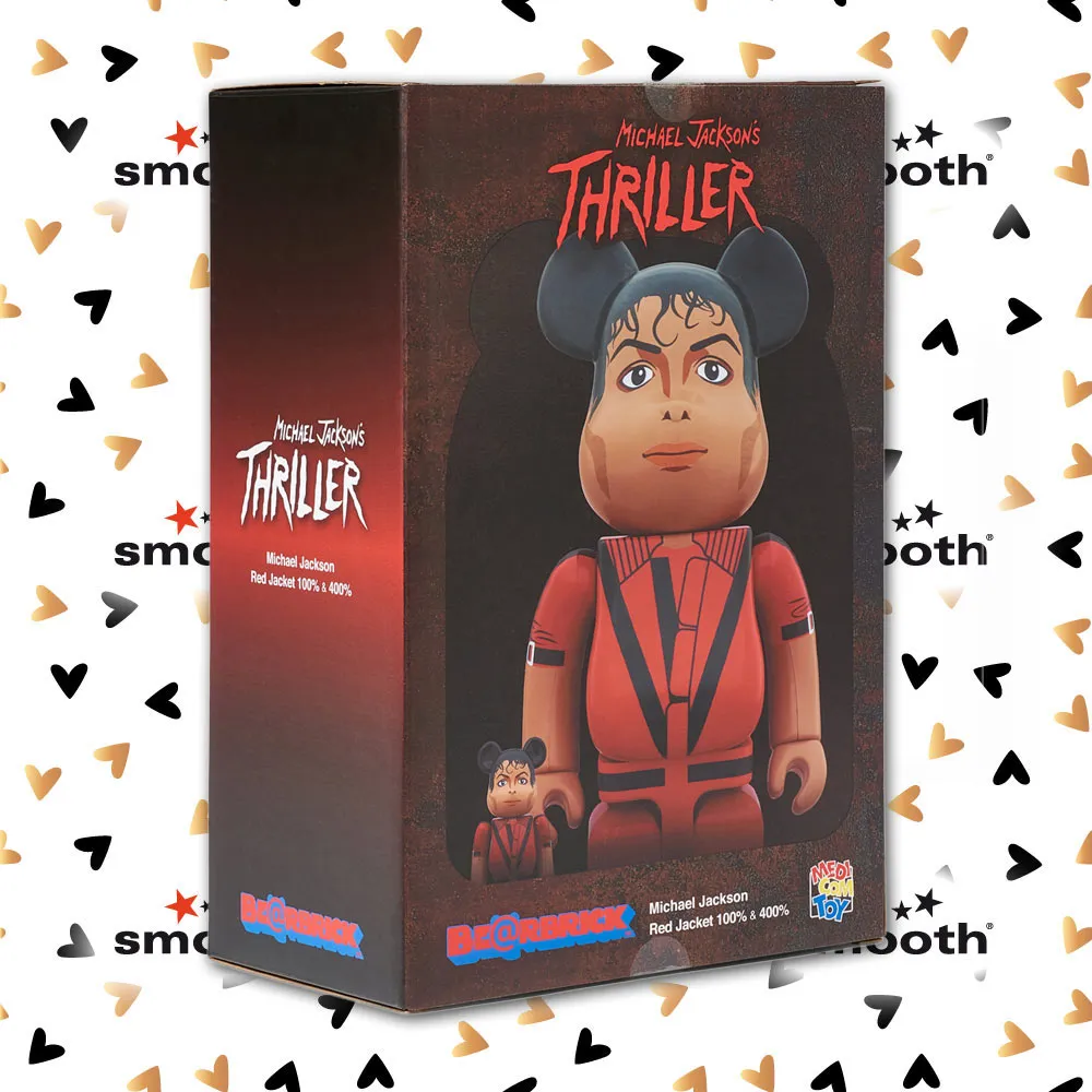 Medicom Toy Michael Jackson Thriller Red Jacket Bearbrick Set 100% 400% Limited Edition