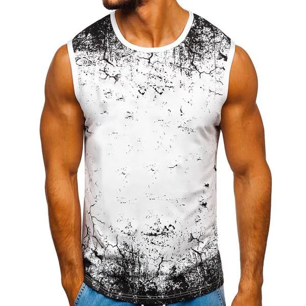 Men's Printed Sleeveless Tank Top 11363355X