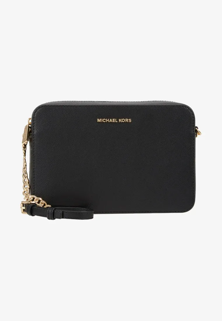 Michael Kors Ginny Leather Camera Cross Body Bag Black