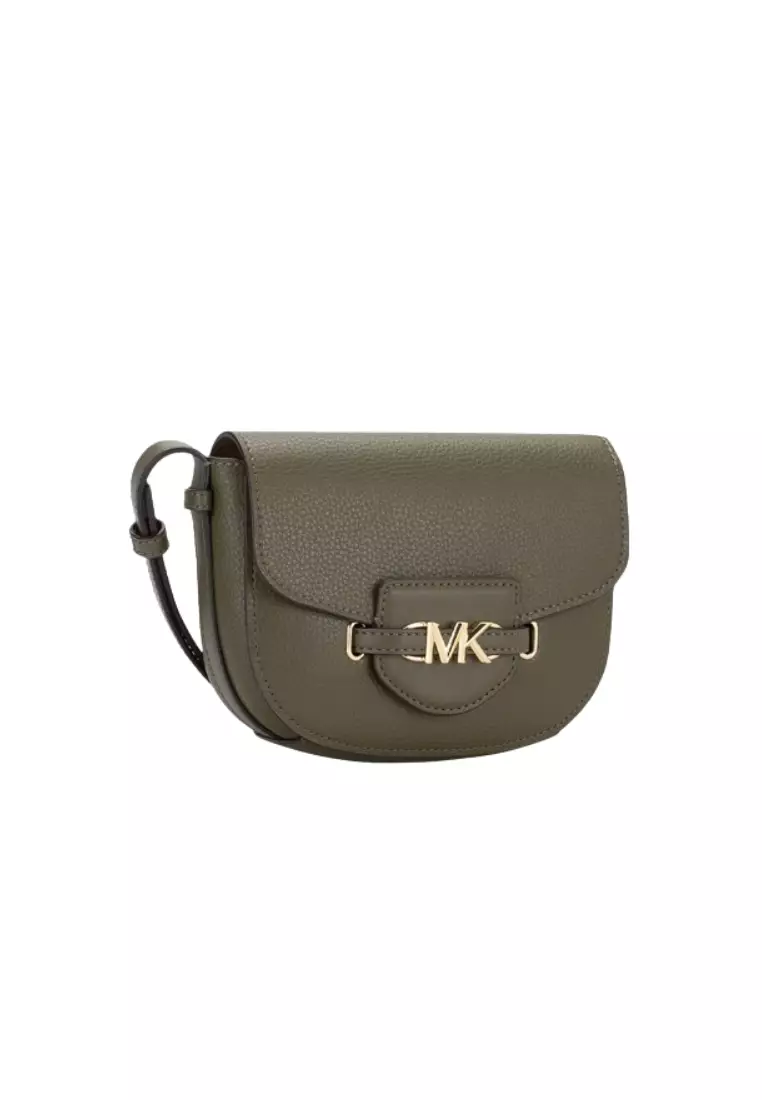 MICHAEL KORS Michael Kors Reed Small Logo Crossbody Bag Pebbled Leather In Olive 35F3G6RC1T