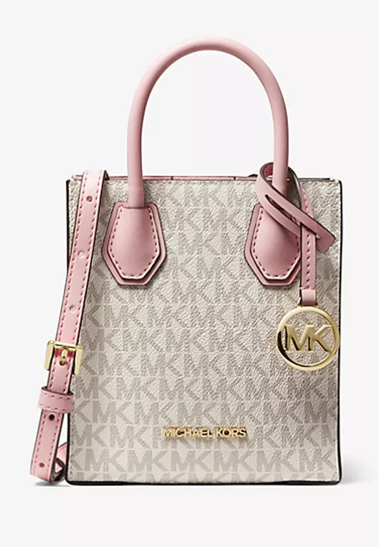 MICHAEL KORS Michael Michael Kors Mercer Extra-Small Logo and Leather Crossbody Bag