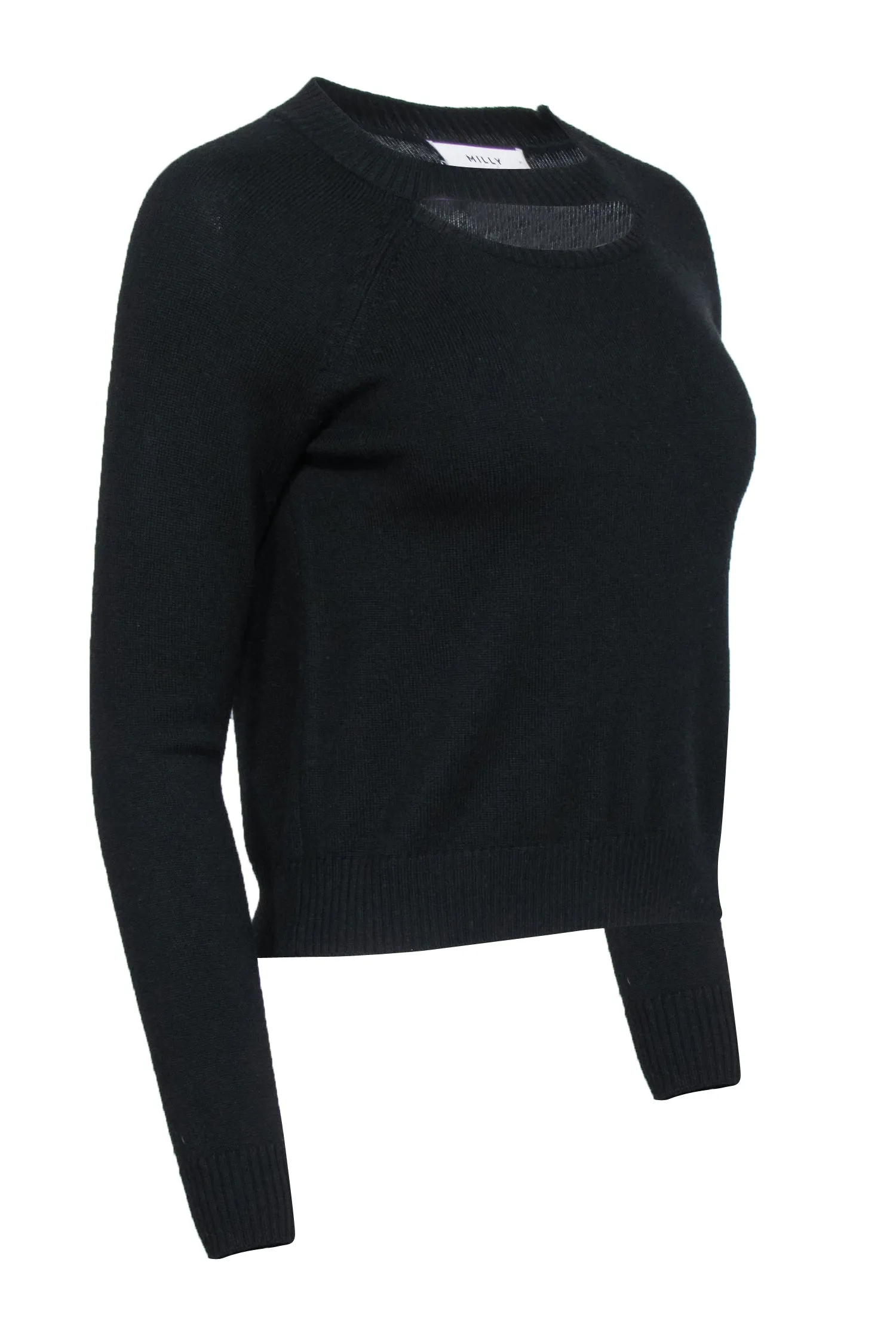 Milly - Black Wool Sweater w/ Cutout Sz P