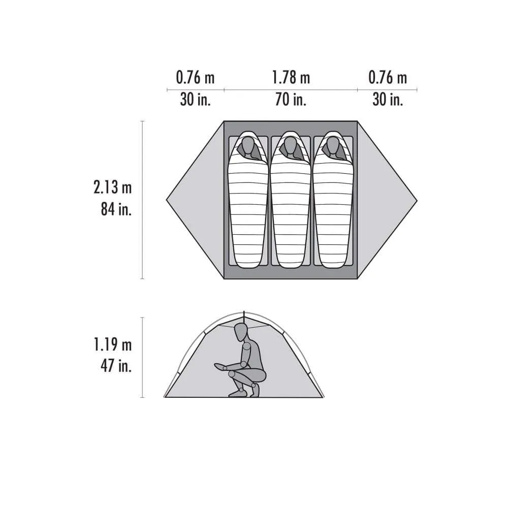 MSR Access 3 Three-Person Tent | Backpacking Tents | BananaFingers