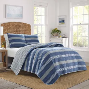 Nautica Saltmarsh King Quilt Set Blue Mirage