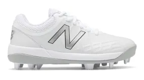 New Balance 4040v5 Youth Molded Cleats - White/White (J4040TW5)