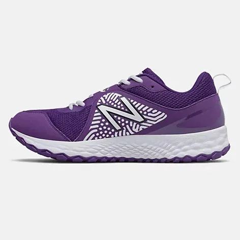 New Balance - Men's White/Purple 3000v5 Fresh Foam Men's Turf (T3000WP5)