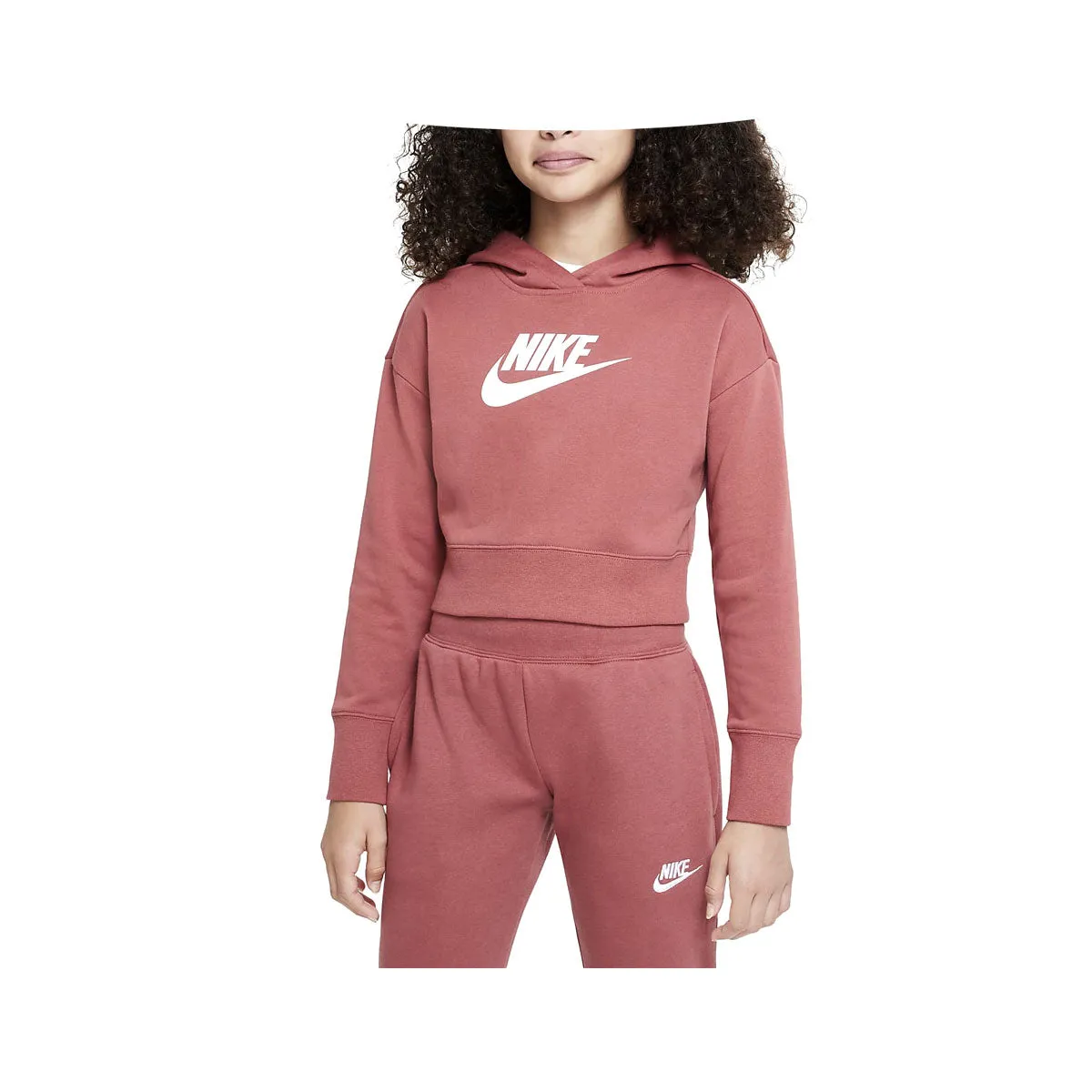 Nike Girl's Winter Club Crop Hoodie