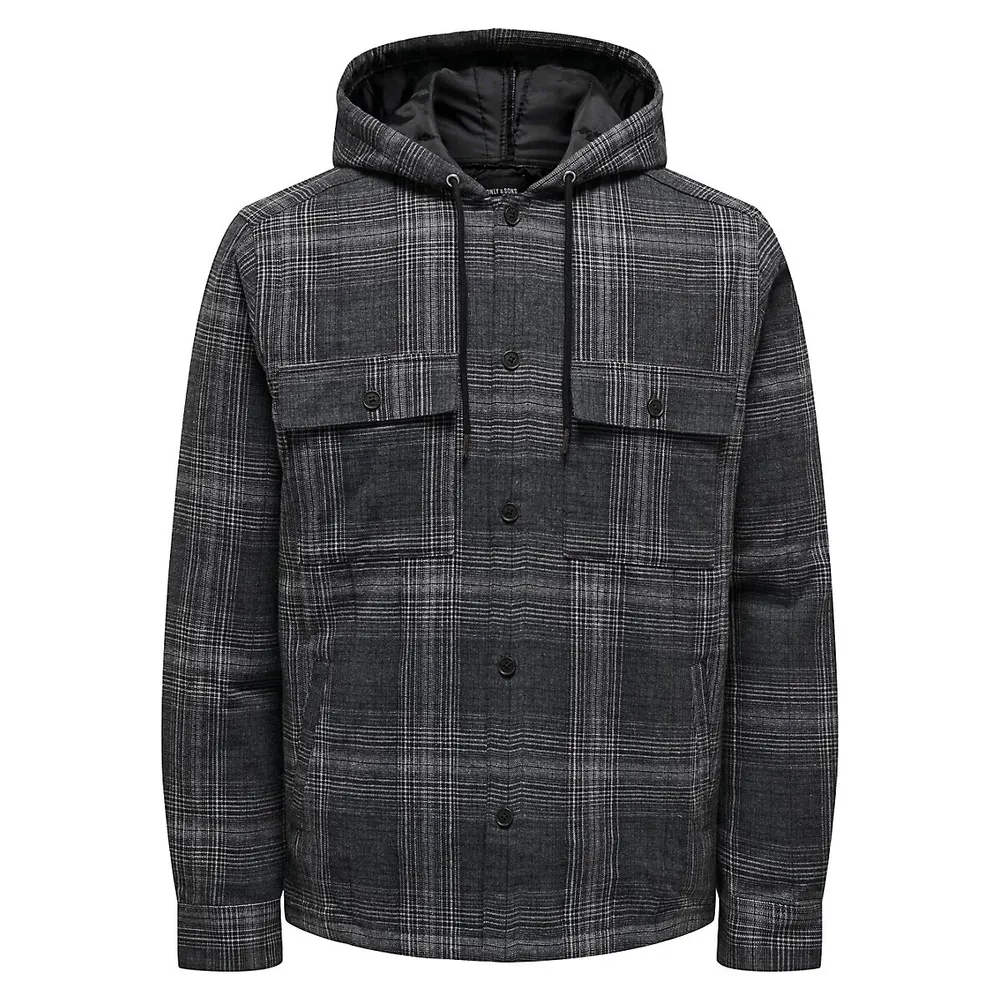 Only & Sons Zem Hooded Quilt Shacket