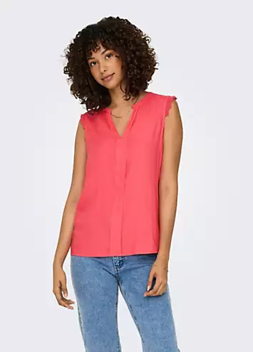 Only Kimmi V-Neck Sleeveless Top | Grattan