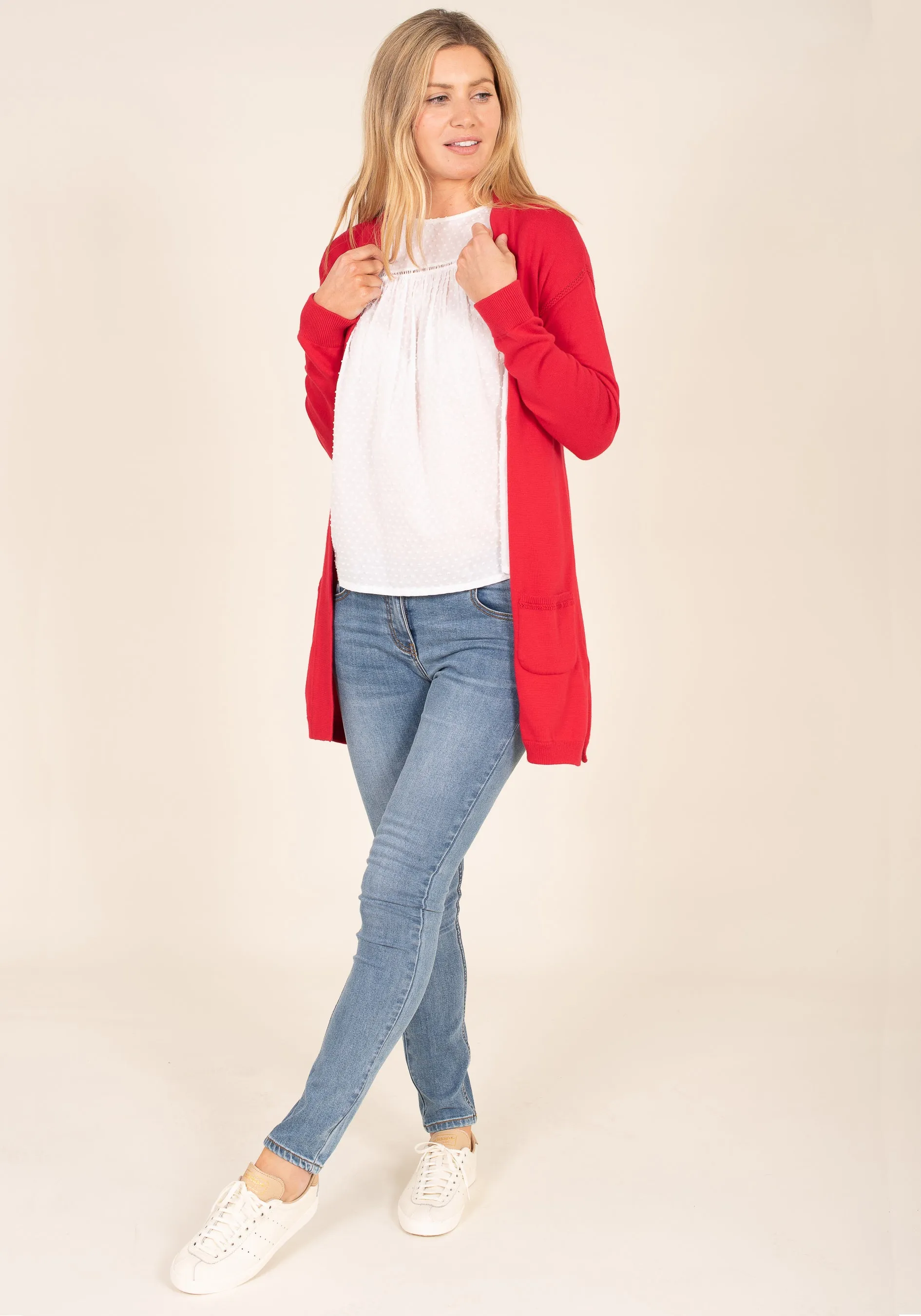 Organic Cotton Pointelle Cardigan