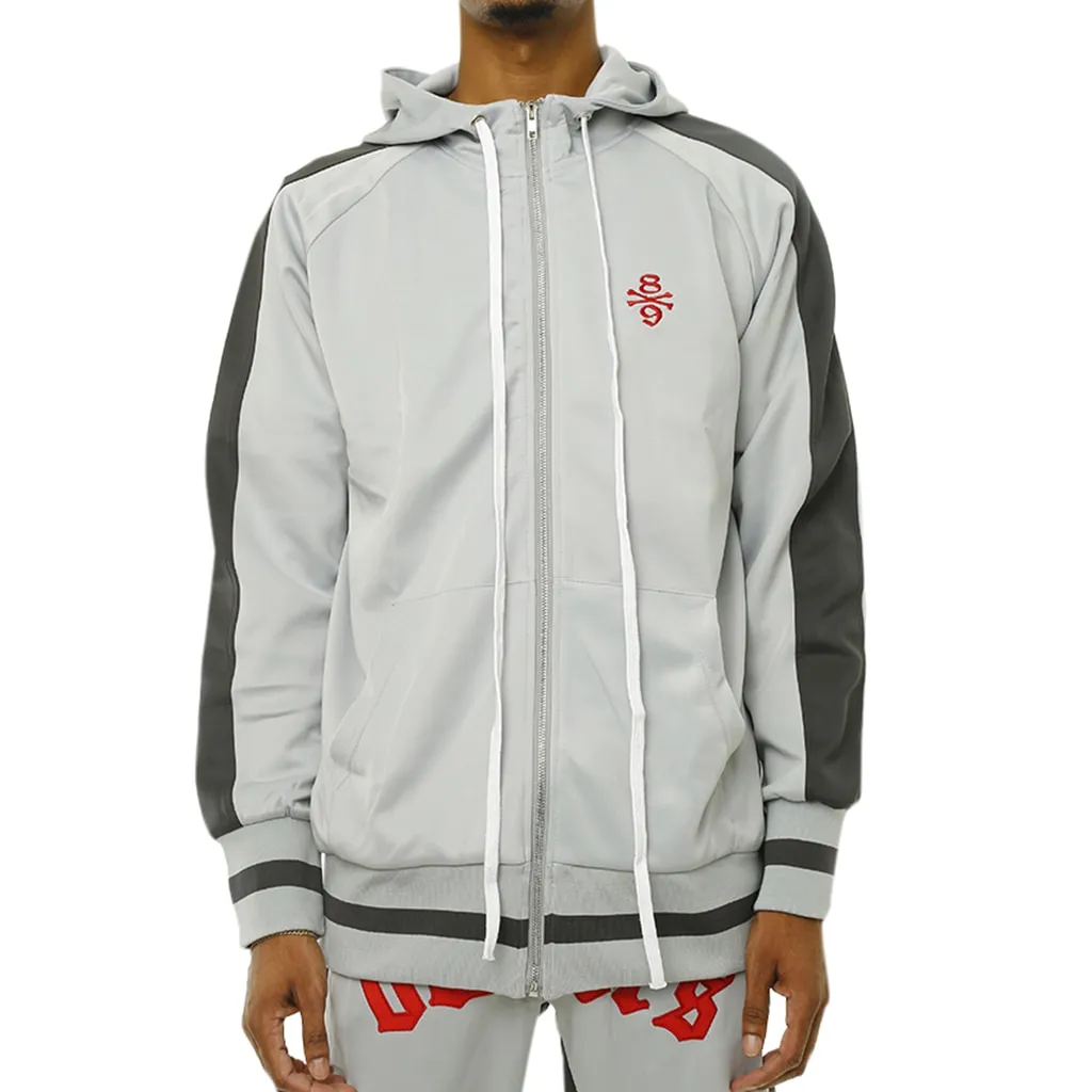 Own The Team Double Stripe Track Jacket Grey