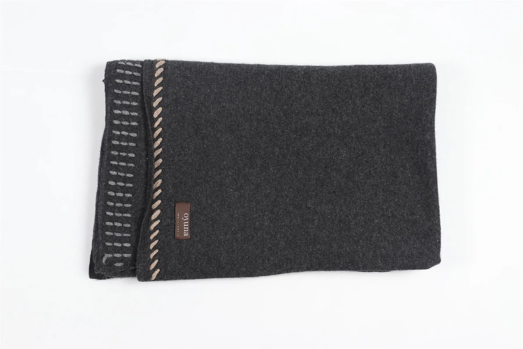 OYUNA GREY CASHMERE BLANKET