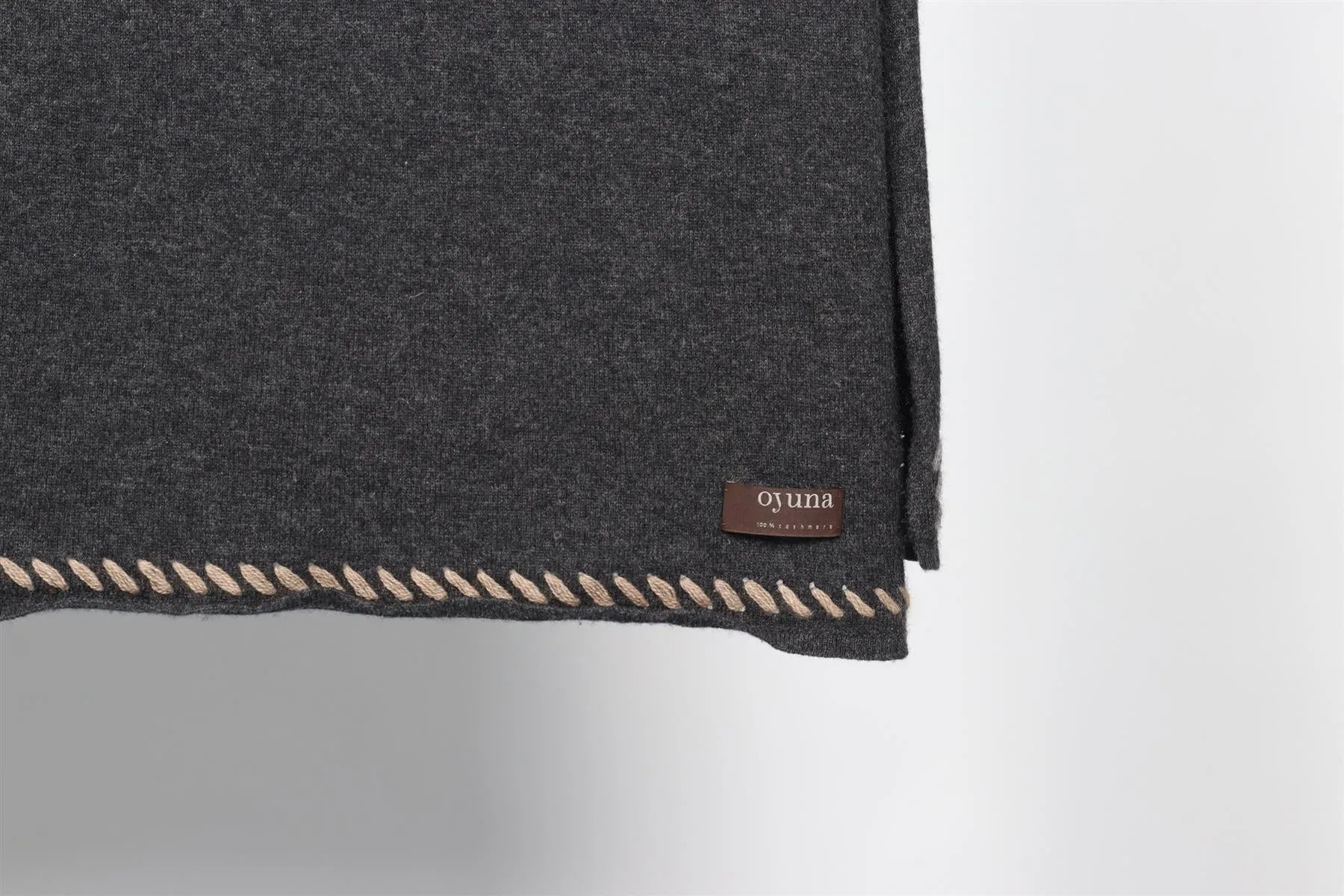 OYUNA GREY CASHMERE BLANKET