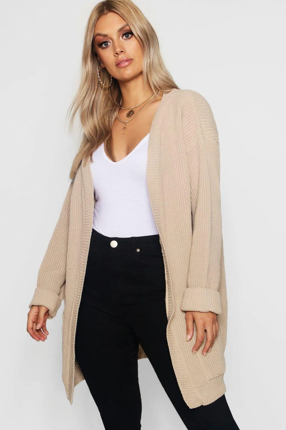 Plus Chunky Oversized Cardigan