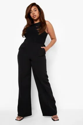 Plus Pintuck Wide Leg Dress Pants