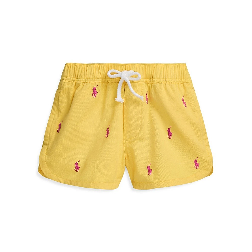 Polo Ralph Lauren Little Girl's Polo Pony Cotton Twill Shorts