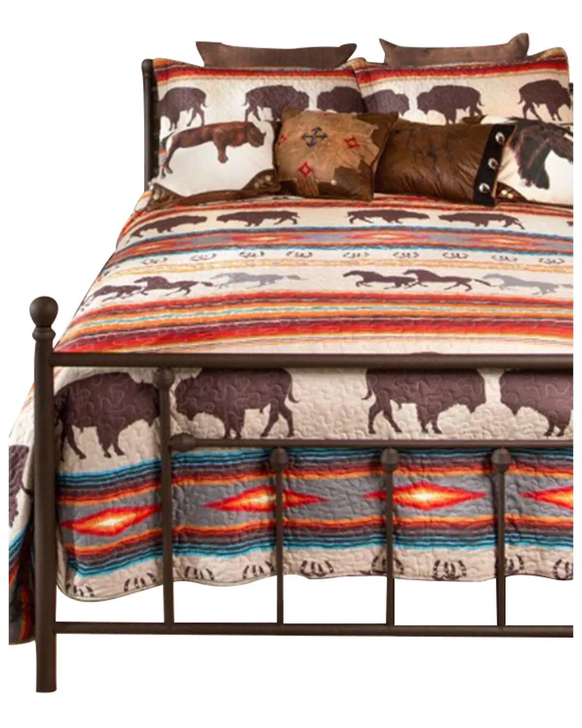 Product Name:  Carsten Home Western Stripe Quilt Set - Queen