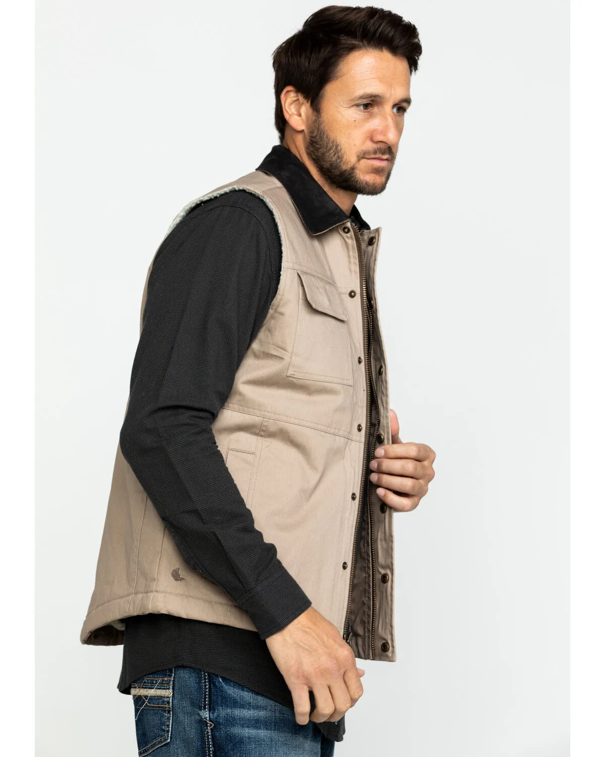 Product Name:  Cody James Men's Tan Ranchero Timberwolf Canvas Vest