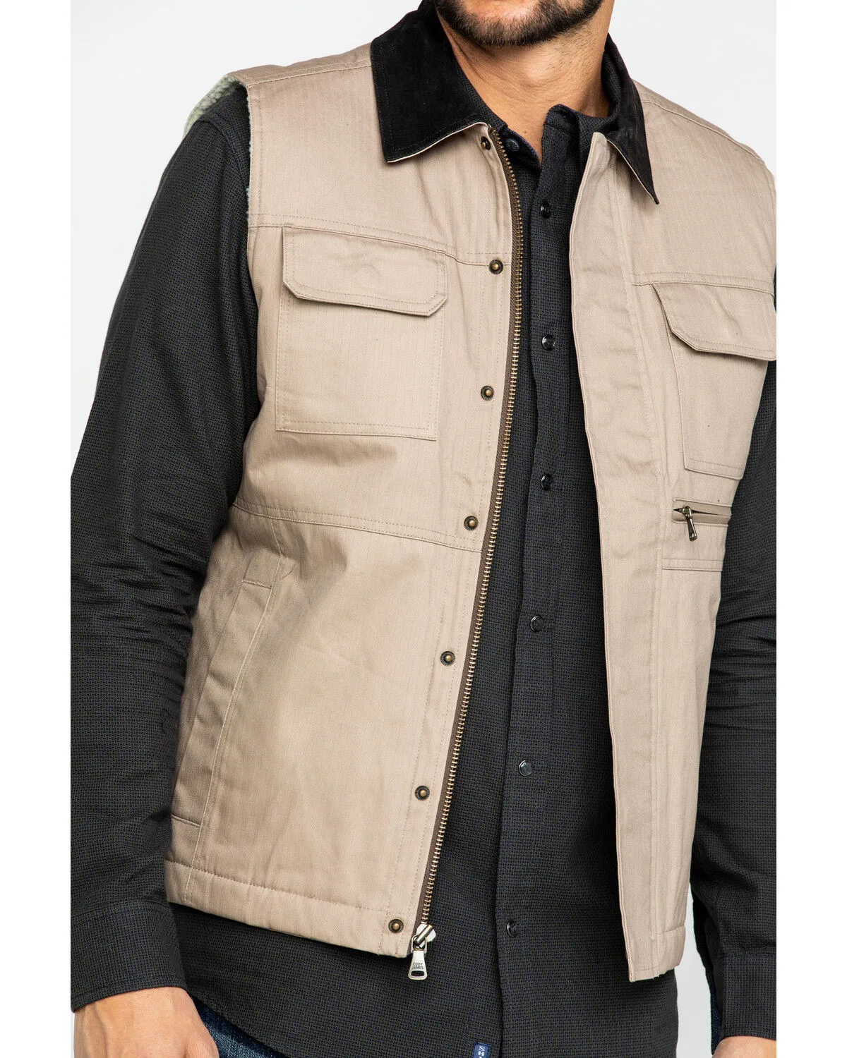 Product Name:  Cody James Men's Tan Ranchero Timberwolf Canvas Vest