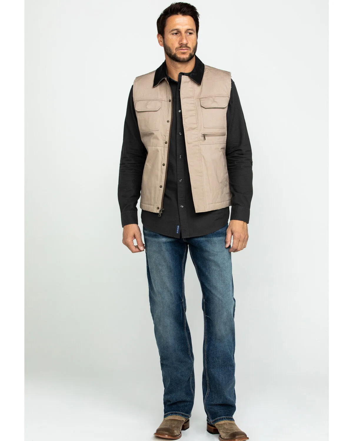 Product Name:  Cody James Men's Tan Ranchero Timberwolf Canvas Vest