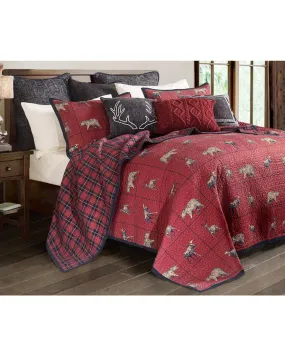 Product Name:  HiEnd Accents 3 Piece Woodland Plaid Quilt Set - Full/Queen