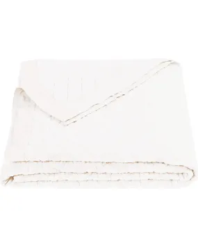 Product Name:  HiEnd Accents Diamond Pattern White Linen Full/Queen Quilt