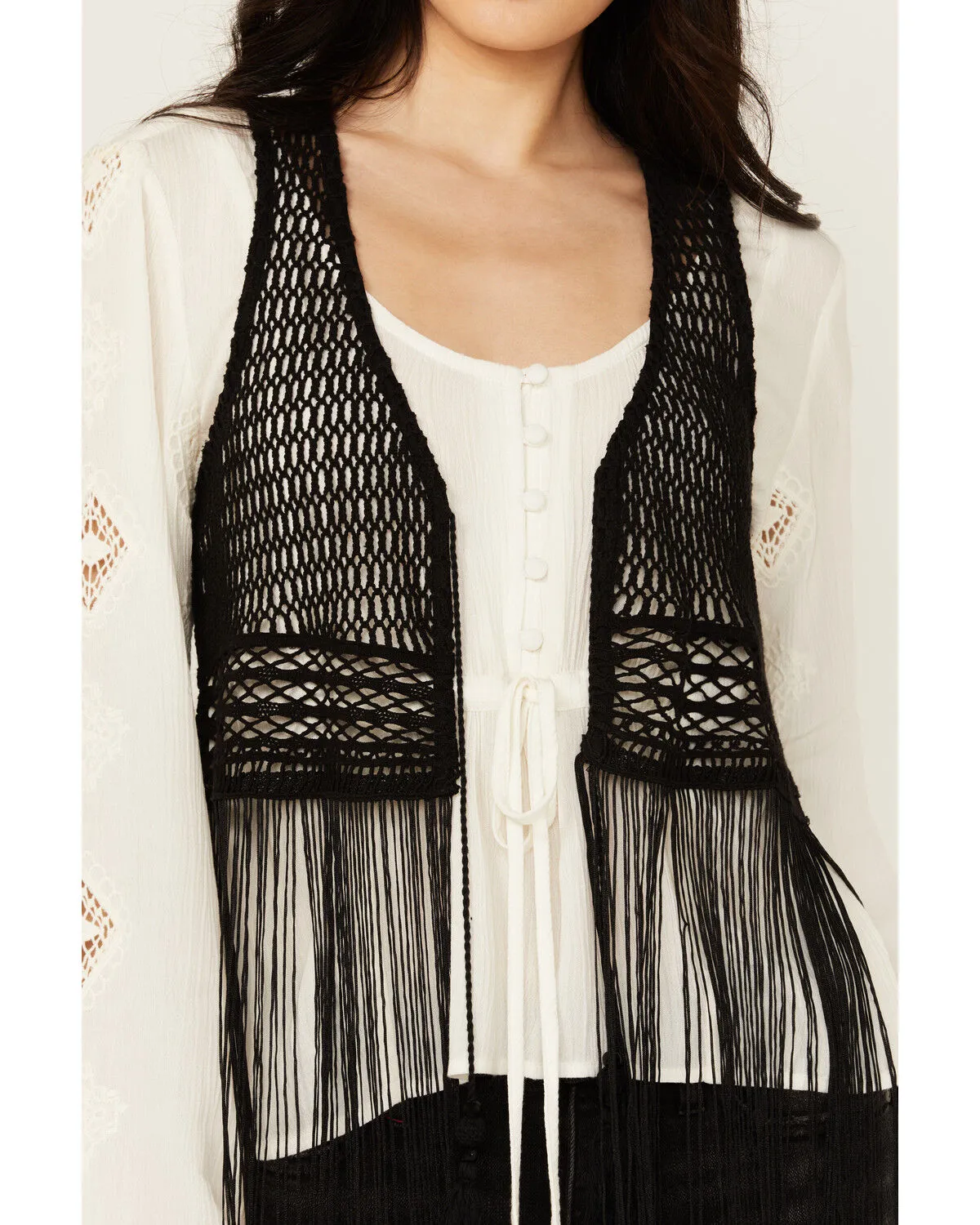 Product Name:  Idyllwind Women's Hawls Crochet Fringe Vest