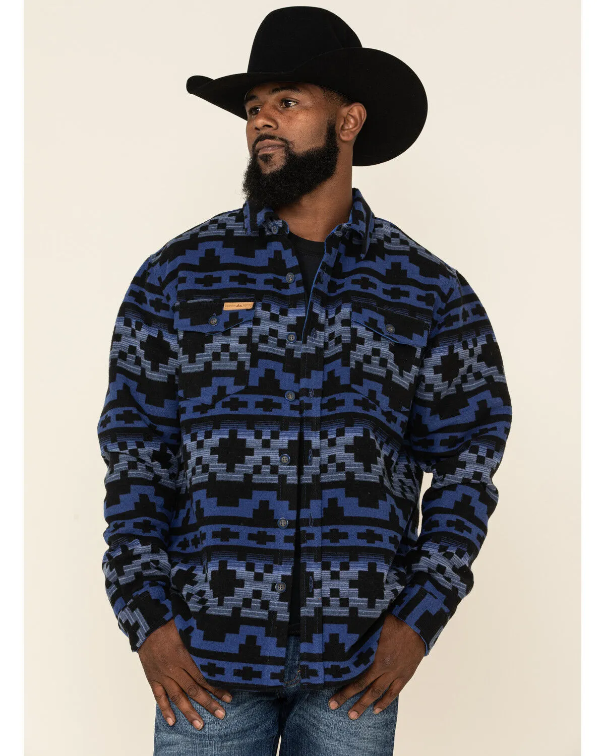 Product Name:  Powder River Outfitters Men's Southwestern Print Jacquard Shirt Jacket