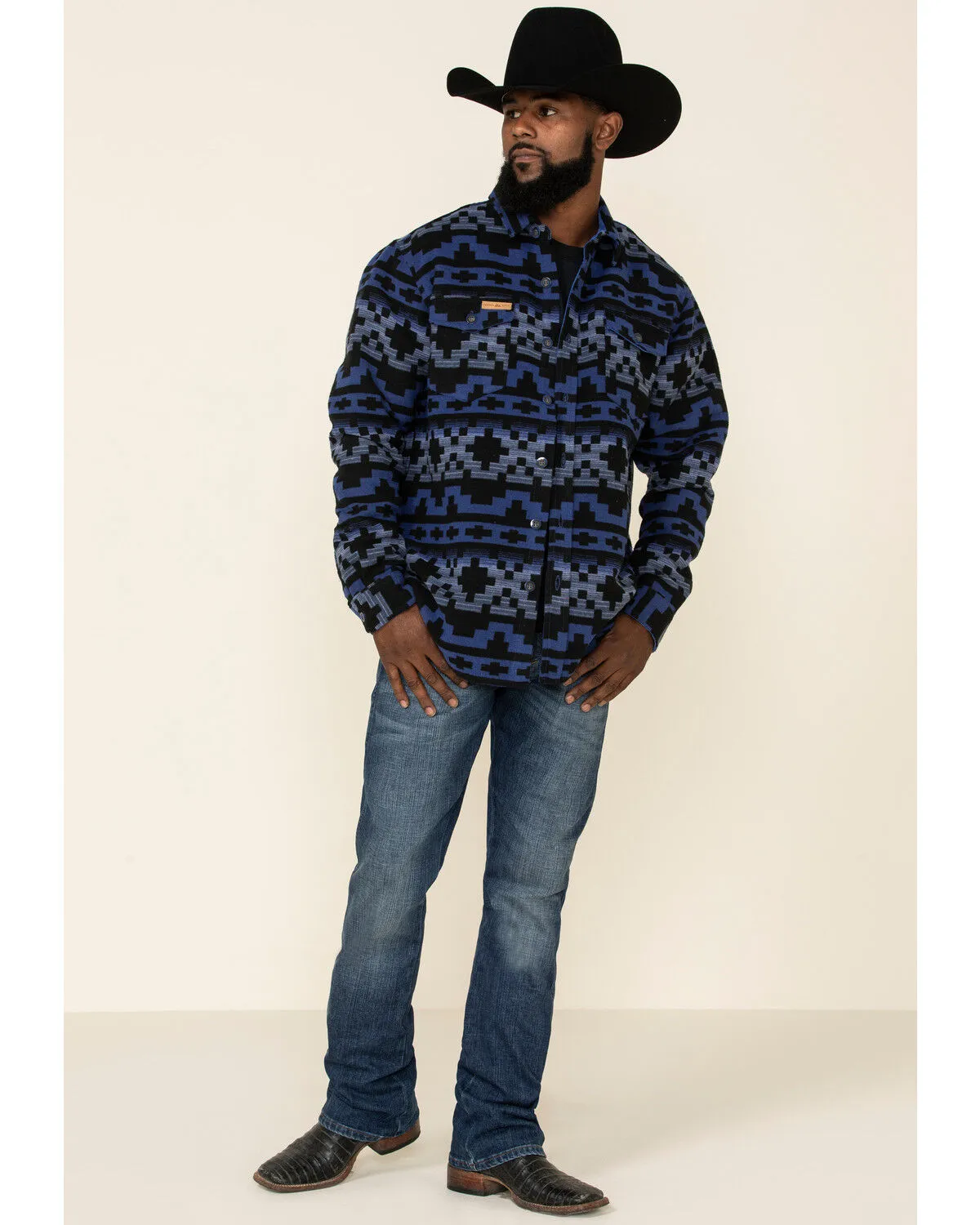 Product Name:  Powder River Outfitters Men's Southwestern Print Jacquard Shirt Jacket