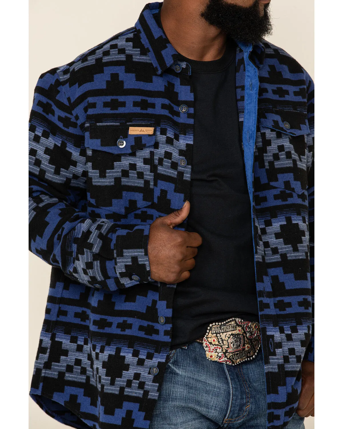 Product Name:  Powder River Outfitters Men's Southwestern Print Jacquard Shirt Jacket