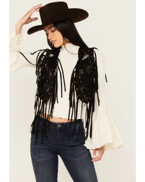 Product Name:  Vocal Women's Braided Lace Fringe Vest